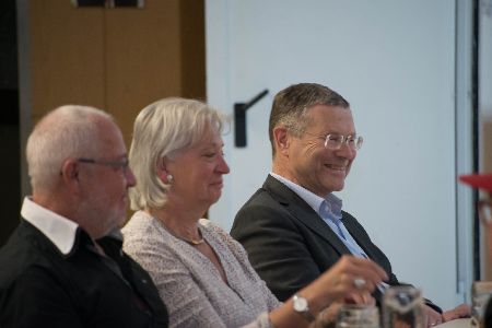 Werner und Mathilde Hfler, re. Dr. Otto Heimbucher (CSU)